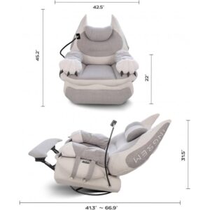 INGREM Smart Recliner Seat Rocker - Grayish White