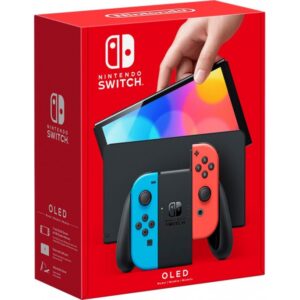 Nintendo Switch OLED with Neon Blue and Neon Red Joy-Con Full Game - 512GB SD