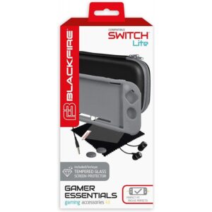 Blackfire Gamer Essentials Accessories Kit for Nintendo Switch Lite - Grey