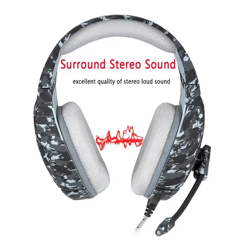 ONIKUMA K1 Casque Camouflage PS4 Headset with Mic Stereo Gaming Headphones for New Xbox One Cell Phone PC Laptop
